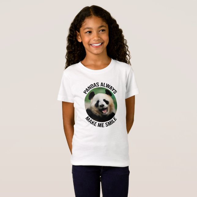 Pandas får mig alltid att le t shirt (Hel framsida)