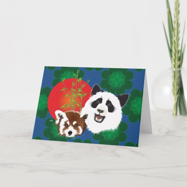 Pandas Freunde für die Ewigkeit mit Spruch Tack Kort (Framsida)