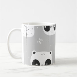 Pandas grey kaffemugg
