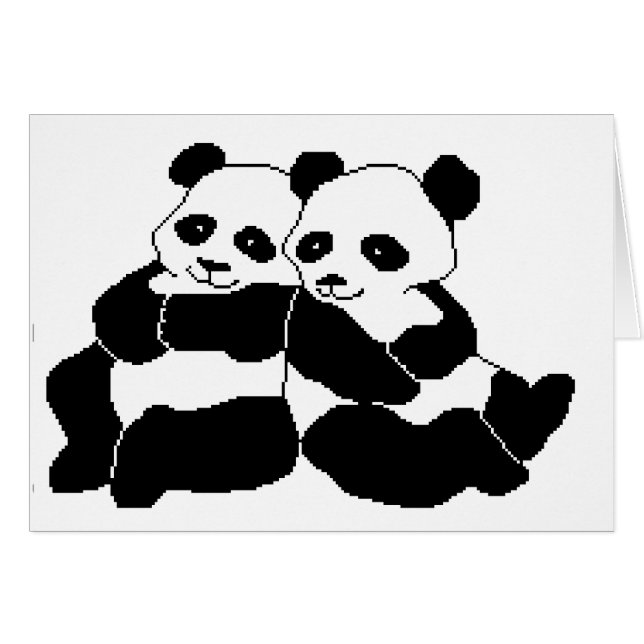 Pandas Hälsningskort (Framsidan Horizontal)