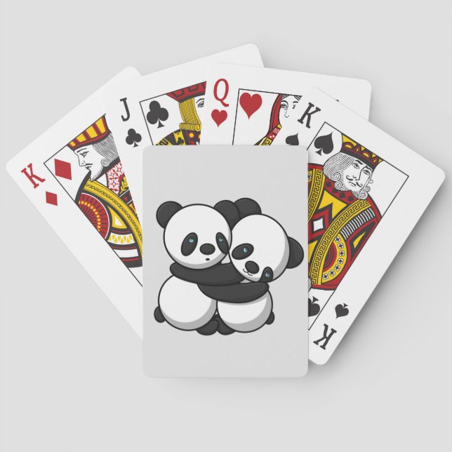 Pandas Hugger-spelkort Casinokort (Baksidan)