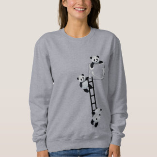 Pandas i fickan t shirt