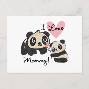 Pandas I Kärlek Mamma Vykort
