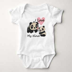 Pandas i Kärlek Min Nina Baby-kostym T Shirt