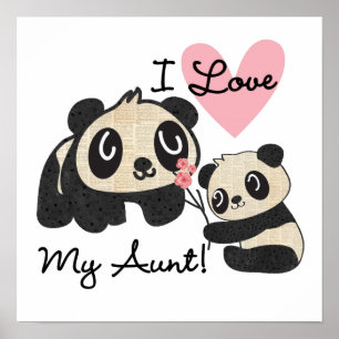 Pandas I Kärlek My Moster Poster