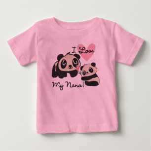 Pandas I Kärlek My Nana Baby Romper T Shirt
