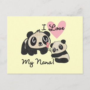 Pandas I Kärlek My Nana Vykort