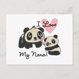 Pandas I Kärlek My Nana Vykort