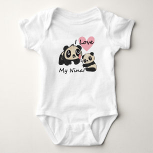 Pandas I Kärlek My Nina Baby Bodykostym T Shirt