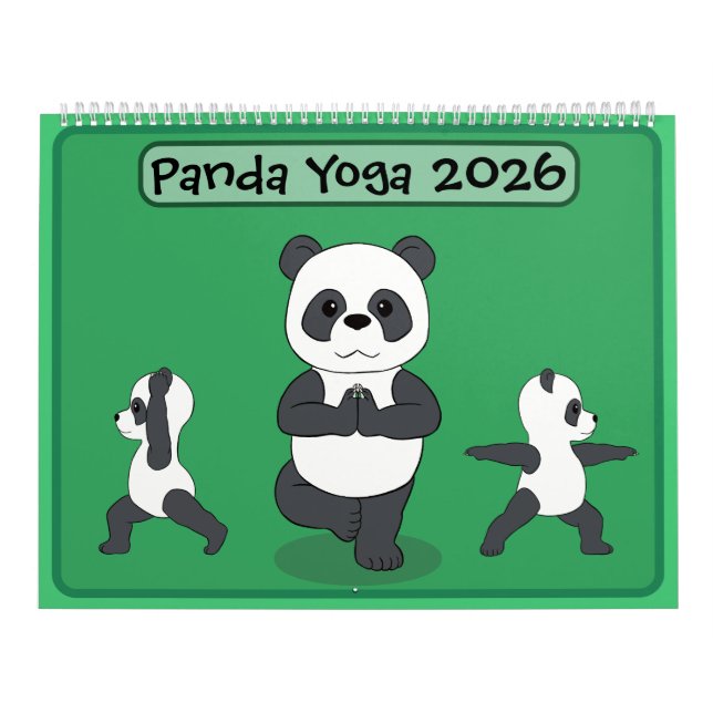 Pandas in Yoga Poses Calendar Kalender (Omslag)