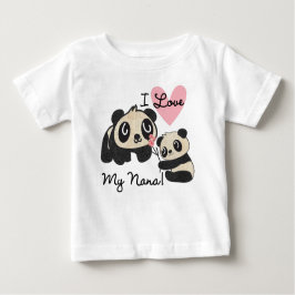 Pandas Jag älskar min Nana Baby Tutu Bodysuit Tee Shirt