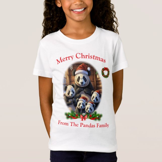 Pandas jul T-Shirt (Framsida)