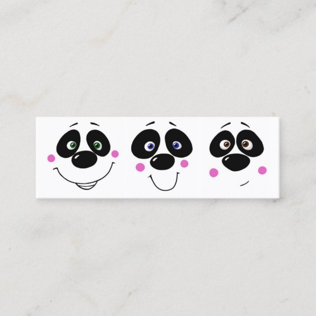 Pandas Kindness Cards Mini Visitkort (Framsida)