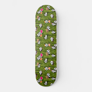 Pandas Mönster 2 Mini Skateboard Bräda 18,5 Cm