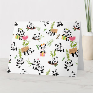 Pandas Mönster Kort