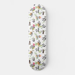 Pandas Mönster Mini Skateboard Bräda 18,5 Cm