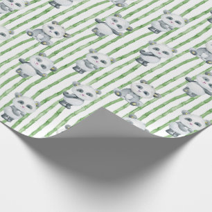 Pandas och Bamboo Wrapping Papper Presentpapper