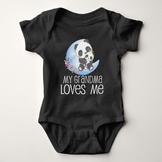 Pandas på Måne 🐼 Min mormor Kärlek me T Shirt (Framsida)