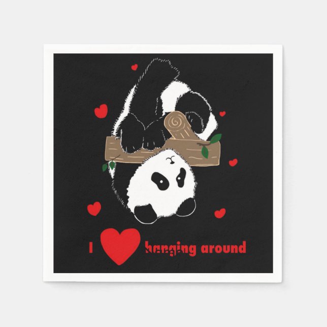 pandas "panda björn" "panda björn baby" "kawaii pa pappersservett (Framsidan)