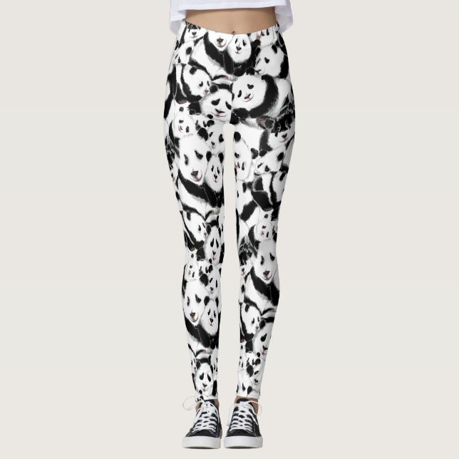 Pandas - Pandemi - Big Hugs - Teckning-samlingen Leggings (Framsida)