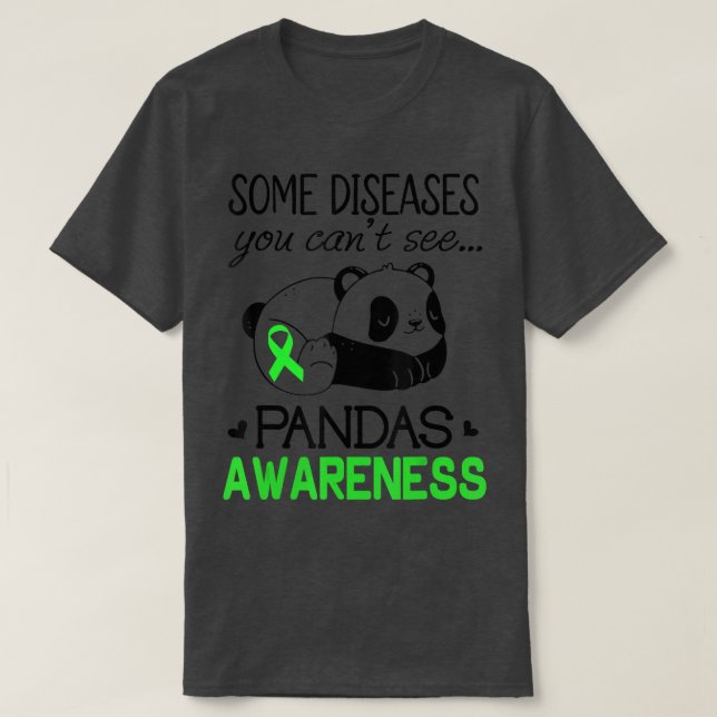 Pandas Pans Awareness Shirt Grönt Ribbon Pans Dise T (Design framsida)