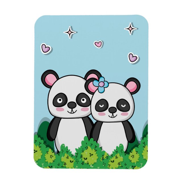 Pandas par magnet (Vertikal)