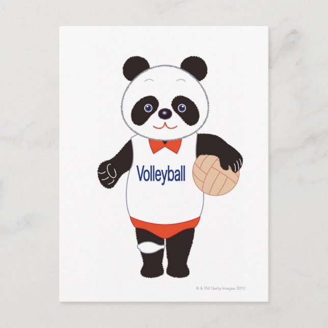 Pandas volleybollspelare vykort (Framsida)