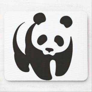 Pandasilhouetten skisserar Mousepad Musmatta