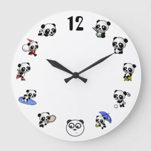Pandastämpelur Stor Klocka