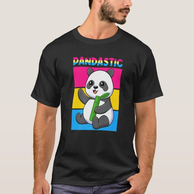 Pandastic Panda Bear Lgbtq Pride Flagga Pun Pansex T Shirt (Framsida)