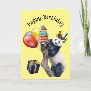 PANDAstic Roligt Panda Birthday Card Kort
