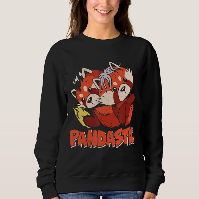 Pandastiskt rödpandabandor t shirt (Framsida)