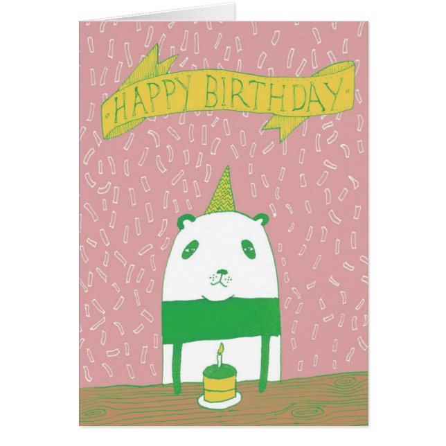 Pandatårta Hälsningskort (Framsidan)