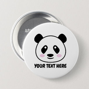 Pandateckens knappar för tecknad med anpassningsb