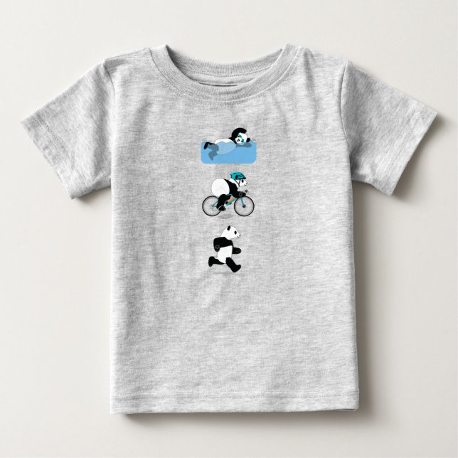 PandaTriathlonBabys T-tröja T Shirt (Framsida)