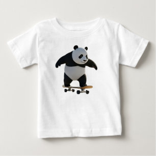 Pandaunge som kör skateboard på trottoar t shirt