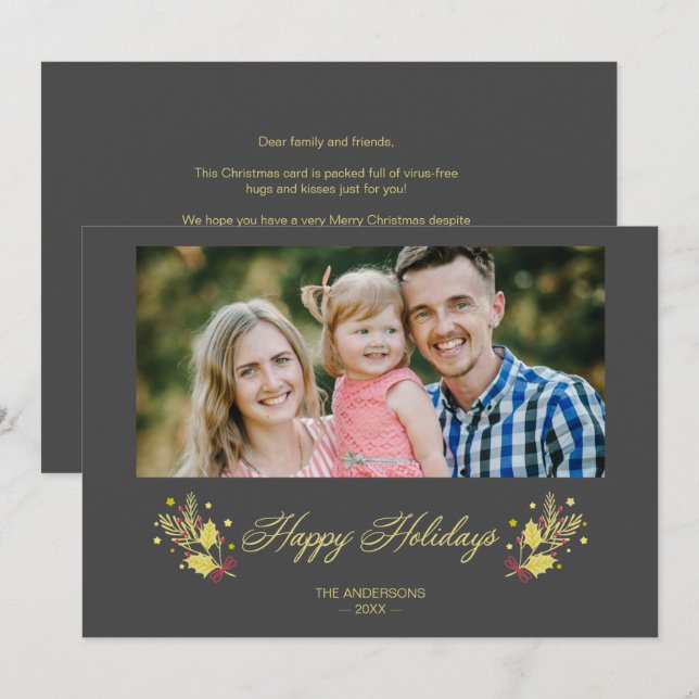 Pandemi Classic Glad helg Anpassningsbar Photo (Fram/baksida)