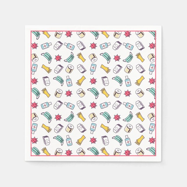 Pandemi Mönster Pappersservett (Framsidan)