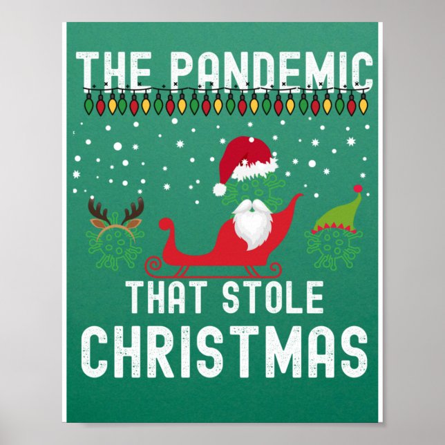 Pandemi som stred jul 2022 Ugly Tacky Julafton Poster (Framsidan)