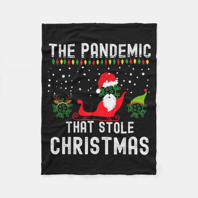 Pandemic That Stole Christmas 2020 Ugly Tacky Xmas Fleecefilt (Framsidan)
