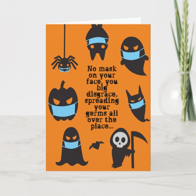 Pandemihalloween vi kommer att hemsöka dig kort (Framsida)