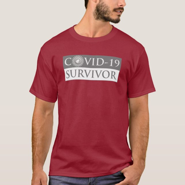 Pandemiskt Coronavirus Covid-19 Survivor T Shirt (Framsida)
