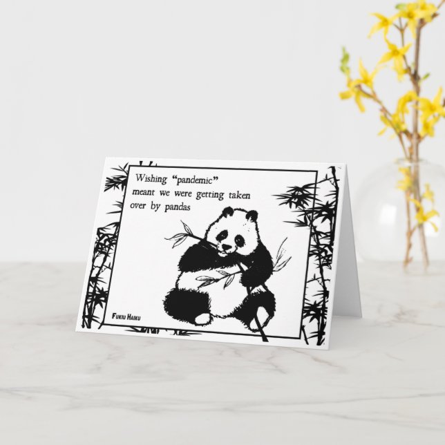 Pandemiskt hälsningskort kort (Gul blomma)