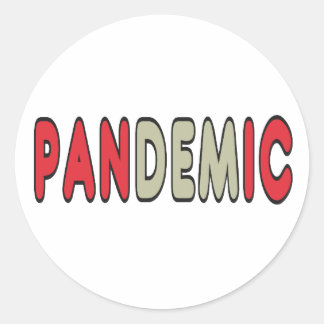 Pandemiskt pananskt runt klistermärke