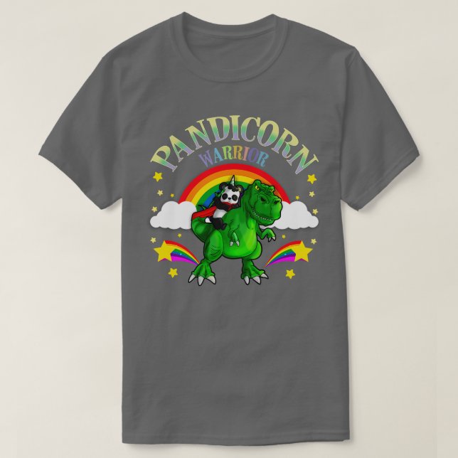 Pandicorn Warrior Panda Bear T Rex Dinosaur Shirt (Design framsida)
