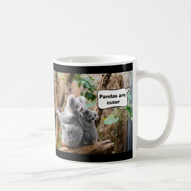 Pandor eller Koalas - Vilken är cuter? Kaffemugg (Höger)