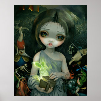 Pandora ART PRINT Big Ögon Art Pandoras ask Poster