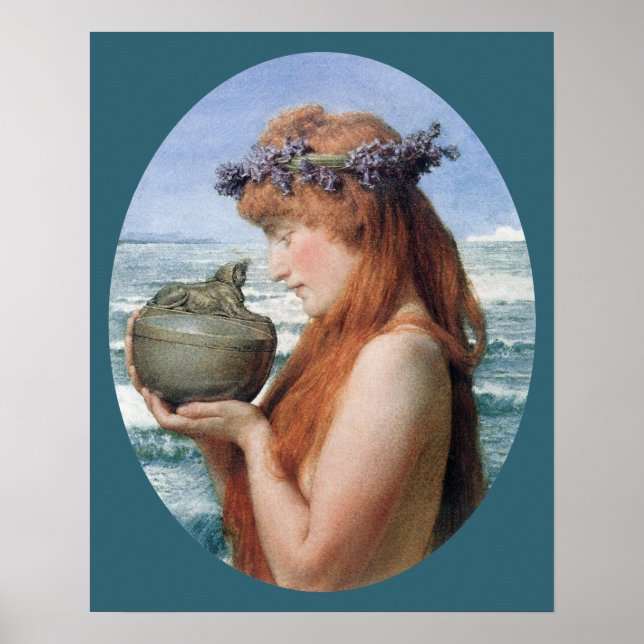 Pandora av Herr Lawrence Alma-Tadema Poster (Framsidan)