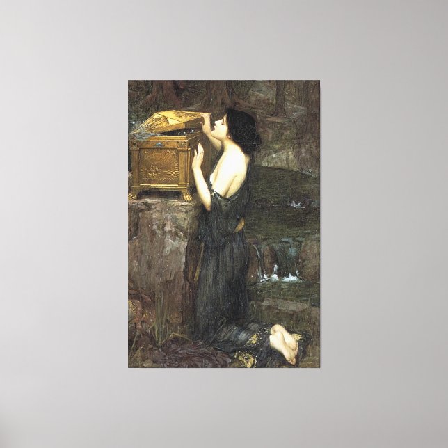 PaNDoRA, av John William Waterhouse, 1896 Canvastryck (Framsida)