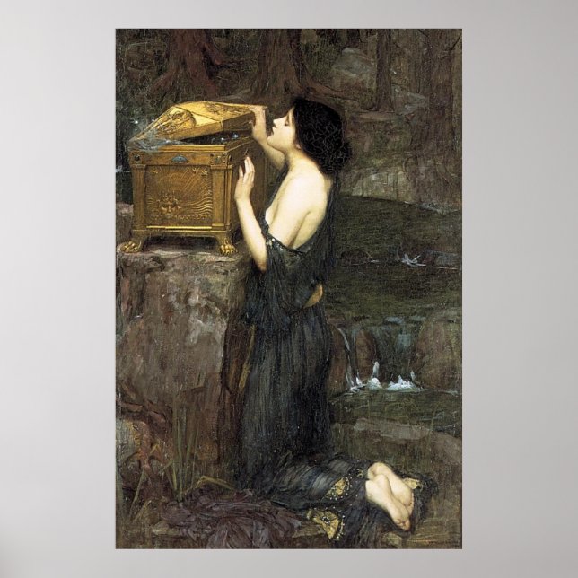 PaNDoRA, av John William Waterhouse, 1896 Poster (Framsidan)